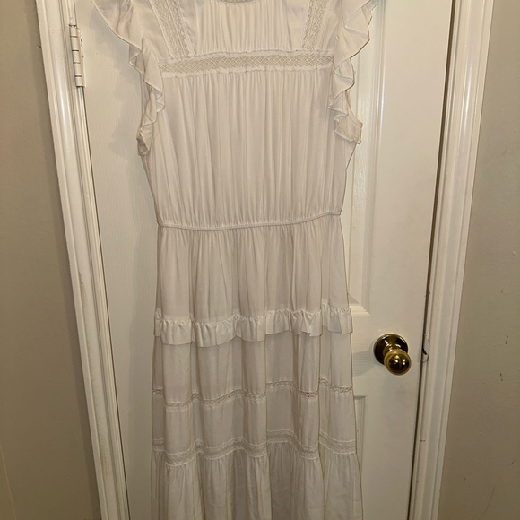 Chic White Tiered Maxi Dress - Picture 1 of 2